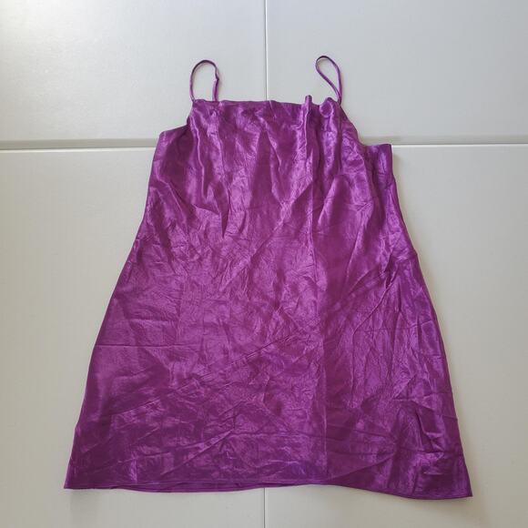 Babaton Slip Dress Womens Large Purple Spaghetti Strap Mini Aritzia Acetate - Picture 1 of 10